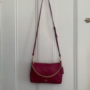 Coach Carrie crossbody bag w gold chain strap